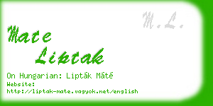 mate liptak business card